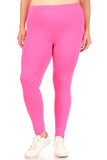 Moa Collection Plus Solid high rise Fitted leggings