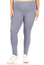 Load image into Gallery viewer, Moa Collection Plus Solid high rise Fitted leggings