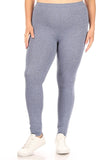 Moa Collection Plus Solid high rise Fitted leggings