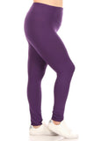 Moa Collection Plus Solid high rise Fitted leggings