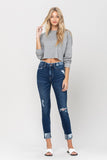 VERVET by Flying Monkey HIGH RISE DISTRESSED CLEAN CUT CROP SKINNY