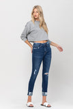 VERVET by Flying Monkey HIGH RISE DISTRESSED CLEAN CUT CROP SKINNY