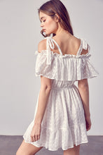 Load image into Gallery viewer, Do + Be Collection COLD SHOULDER RUFFLE DRESS