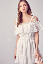 Load image into Gallery viewer, Do + Be Collection COLD SHOULDER RUFFLE DRESS