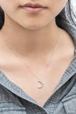 Lovoda Crescent Moon Hammered Necklace