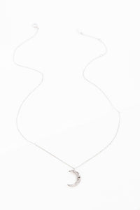 Lovoda Crescent Moon Hammered Necklace