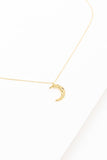 Lovoda Crescent Moon Hammered Necklace