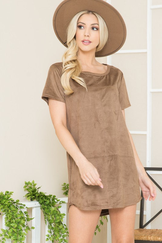 Orange Farm Clothing Micro Sued Tunic Dress