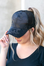 Load image into Gallery viewer, Aili&#39;s Corner Camo Messy Bun Cap