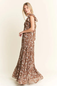 Ruffle Sleeve Tiered Maxi Dress side
