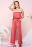 Ninexis FLARE TUBE TOP WITH TWO FER LOOK JUMPSUIT