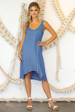 Load image into Gallery viewer, Ninexis Flowy Soft Striped Hi Low Summer Dress