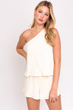 Gilli SLEEVELESS ONE SHOULDER LAYERED TOP ROMPER