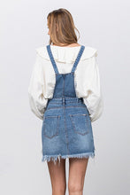 Load image into Gallery viewer, Denim Lab USA Frayed Denim Overalls Dress