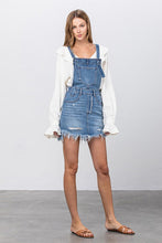 Load image into Gallery viewer, Denim Lab USA Frayed Denim Overalls Dress