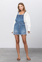 Load image into Gallery viewer, Denim Lab USA Frayed Denim Overalls Dress