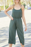 J.NNA CUTOUT BOW DETAIL JUMPSUIT WITH CROPPED WIDE LEG