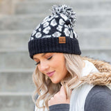 Aili's Corner CC Leopard Pom Beanie