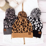 Aili's Corner CC Leopard Pom Beanie