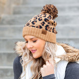 Aili's Corner CC Leopard Pom Beanie