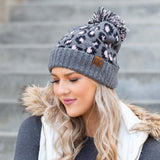 Aili's Corner CC Leopard Pom Beanie