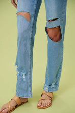 Load image into Gallery viewer, Vibrant M.i.U High Rise Distressed Wide Leg Jeans