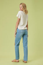 Load image into Gallery viewer, Vibrant M.i.U High Rise Distressed Wide Leg Jeans