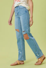Load image into Gallery viewer, Vibrant M.i.U High Rise Distressed Wide Leg Jeans