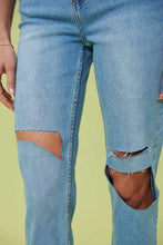 Load image into Gallery viewer, Vibrant M.i.U High Rise Distressed Wide Leg Jeans