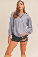 Load image into Gallery viewer, Lush Clothing Distressed Button Down Top