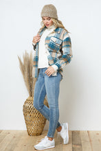 Load image into Gallery viewer, Blue B Yarn Dyed Plaid Shirt Jacket Shacket