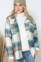 Load image into Gallery viewer, Blue B Yarn Dyed Plaid Shirt Jacket Shacket