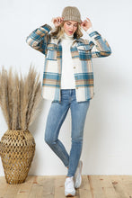 Load image into Gallery viewer, Blue B Yarn Dyed Plaid Shirt Jacket Shacket