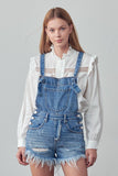 Frayed Overall Romper