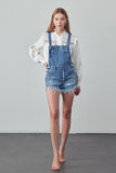 Frayed Overall Romper