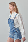 Frayed Overall Romper