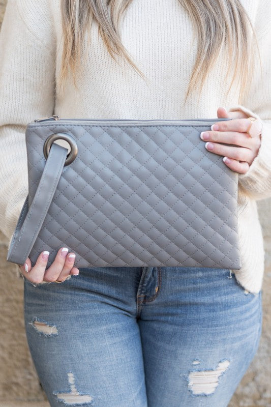 Aili's Corner Quilted Wristlet Clutch