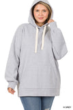 ZENANA PLUS OVERSIZED HOODIE LONGLINE SWEATSHIRT