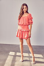 Load image into Gallery viewer, Do + Be Collection PUFF SLEEVE SMOCKED WAIST ROMPER