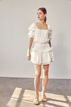 Load image into Gallery viewer, Do + Be Collection PUFF SLEEVE SMOCKED WAIST ROMPER