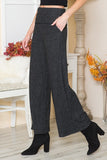 Orange Farm Clothing Rib Brush Wide Leg Pants with Pockets