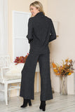 Orange Farm Clothing Rib Brush Wide Leg Pants with Pockets