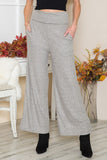 Orange Farm Clothing Rib Brush Wide Leg Pants with Pockets