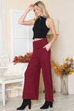 Orange Farm Clothing Rib Brush Wide Leg Pants with Pockets