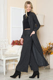 Orange Farm Clothing Rib Brush Wide Leg Pants with Pockets