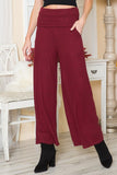 Orange Farm Clothing Rib Brush Wide Leg Pants with Pockets