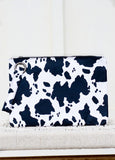 Aili's Corner Cow Print Oversized Clutch