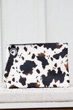 Aili's Corner Cow Print Oversized Clutch