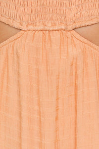 LE LIS V-NECK SMOCKING BODICE DRESS