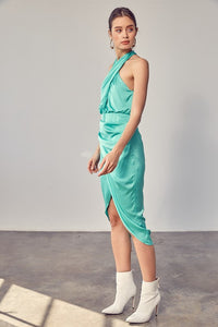 Do + Be Collection WRAP CROSS NECK DRESS